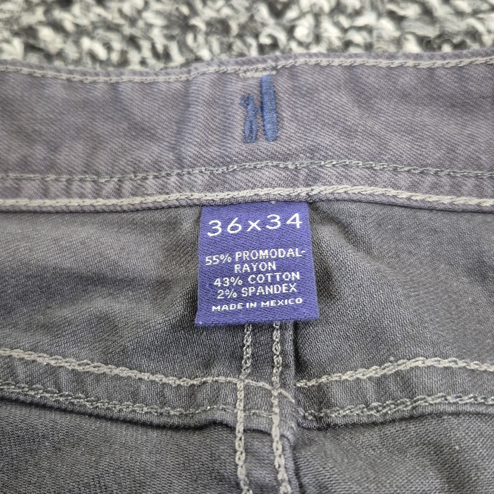 johnnie-O Hugo 5-Pocket Pants Men's 36x34 Stone Gray Stretch Chino JMPA1470 - Picture 2 of 8